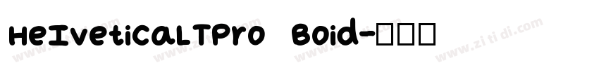 HeIveticaLTPro  Boid字体转换